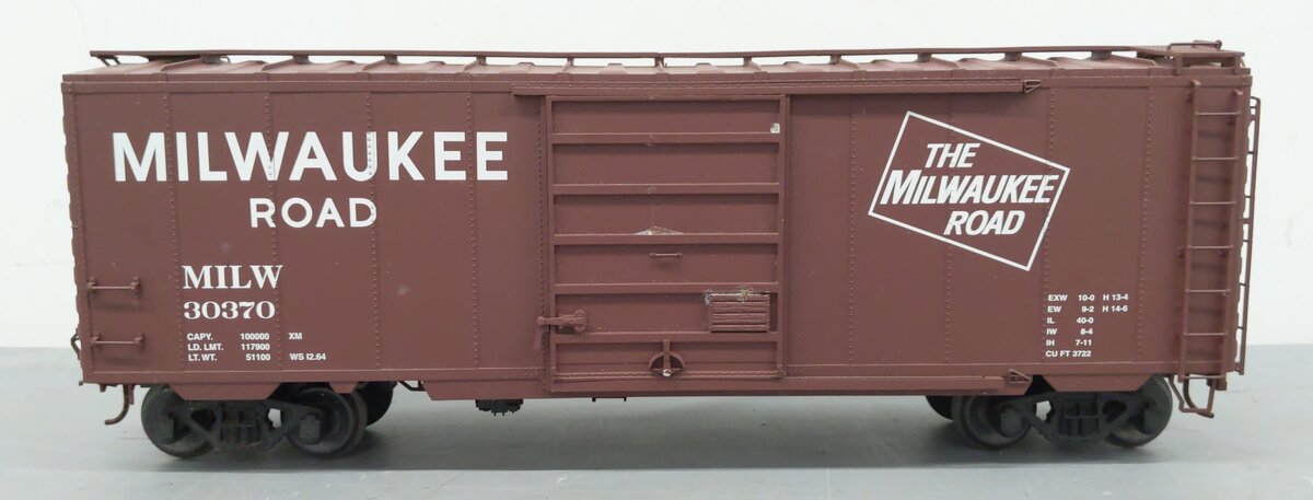 USA Trains R19223B Milwaukee 40' PS-1 Box Car #30370 (Metal Wheels) VG