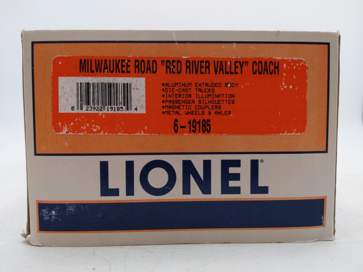 Lionel 6-19185 O Gauge Milwaukee Red River Valley Aluminum Coach #194 EX/Box