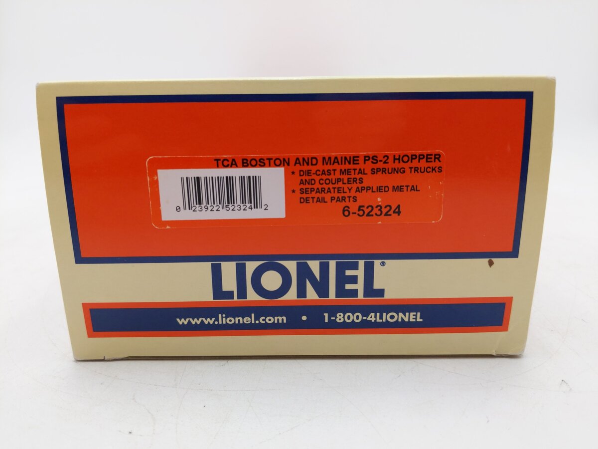 Lionel 6-52324 O Gauge TCA Boston & Maine 3-Bay PS-2 Hopper #71744 EX/Box