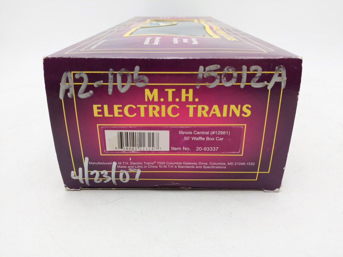 MTH 20-93337 Illinois Central 50' Waffle Box Car #12981 EX/Box