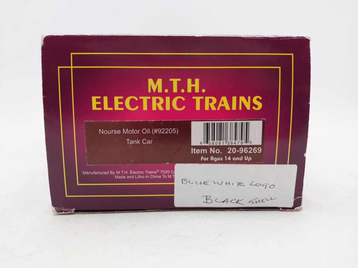 MTH 20-96269 O Nourse Motor Oil Tank Car #92205 EX/Box