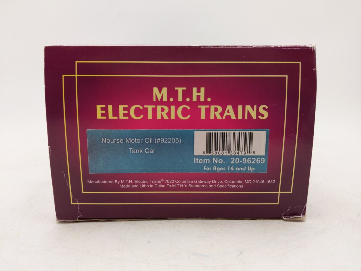 MTH 20-96269 O Nourse Motor Oil Tank Car #92205 EX/Box