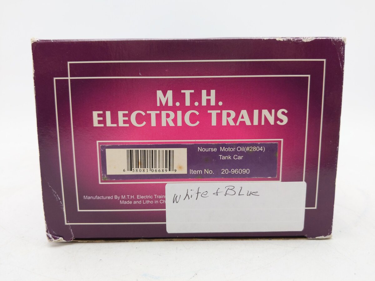 MTH 20-96090 O Nourse Motor Oil Tank Car #2804 EX/Box