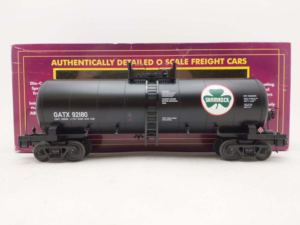 MTH 20-96719 O Gauge Shamrock Oil & Gas Tank Car #92180 EX/Box