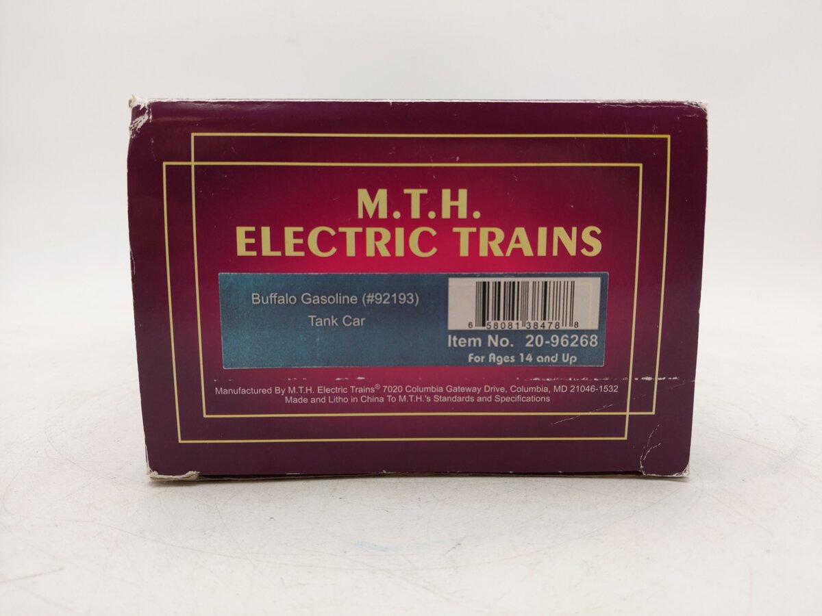 MTH 20-96268 O Buffalo Gasoline Tank Car #92193 EX/Box