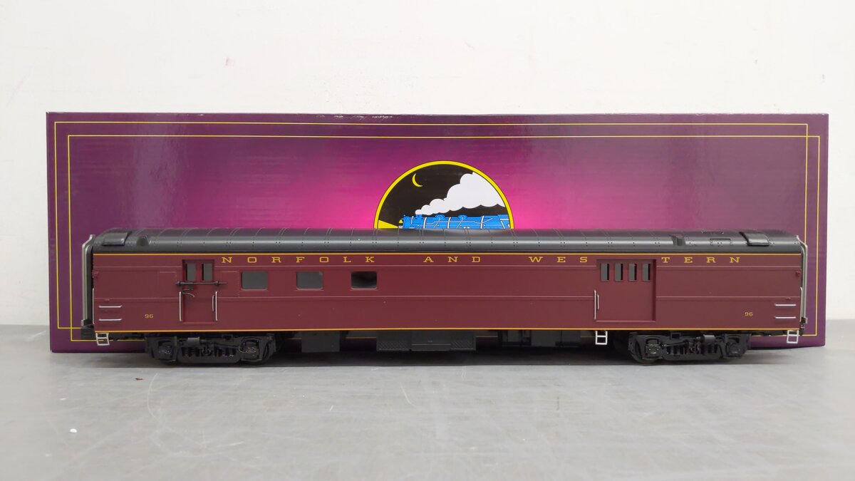 MTH 20-64267 O Norfolk & Western 70' Streamlined RPO Passenger Car EX/Box