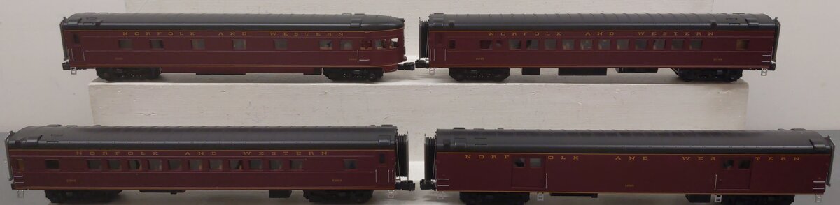 MTH 20-64263 O Norfolk & Western 70' Streamlined Passenger Set (4) EX/Box