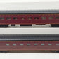 MTH 20-64264 O Norfolk & Western 70' Streamlined Sleeper/Diner Passenger Set (2) EX/Box