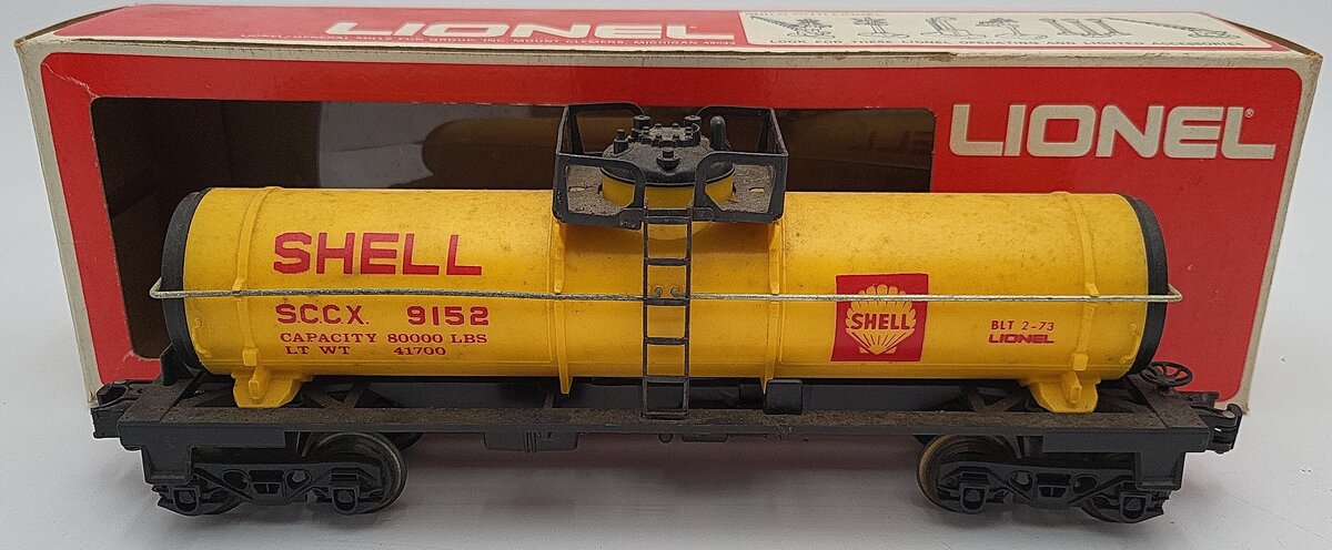 Lionel 6-9152 O Gauge Shell Single Dome Tank Car #9152 VG/Box