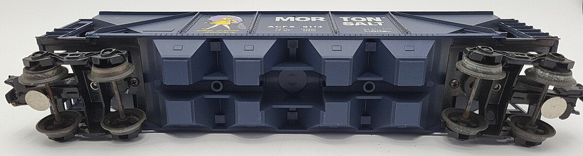 Lionel 6-9114 O Gauge Morton Salt Covered 4-Bay Hopper VG