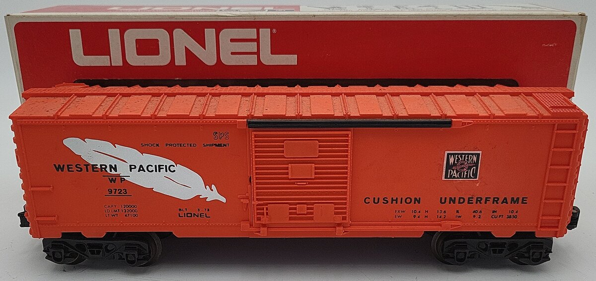 Lionel 6-9723 O Gauge Western Pacific Boxcar #9723 VG/Box