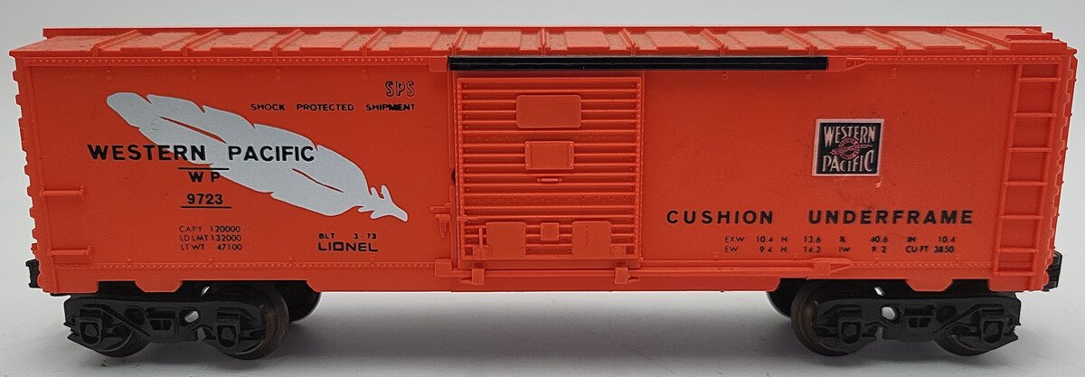 Lionel 6-9723 O Gauge Western Pacific Boxcar #9723 VG/Box