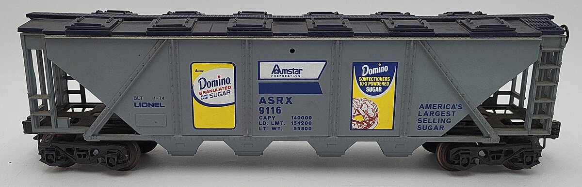 Lionel 6-9116 O Gauge Domino Sugar 4-Bay Hopper #9116 VG/Box