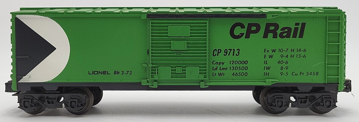 Lionel 6-9713 O Gauge Canadian Pacific Green Boxcar VG/Box