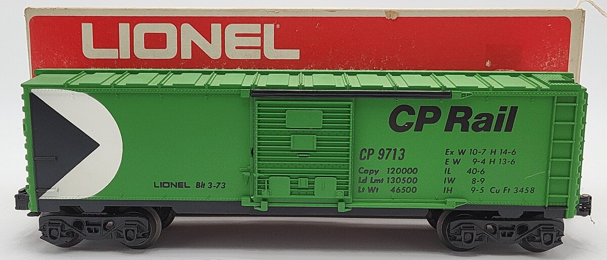 Lionel 6-9713 O Gauge Canadian Pacific Green Boxcar VG/Box