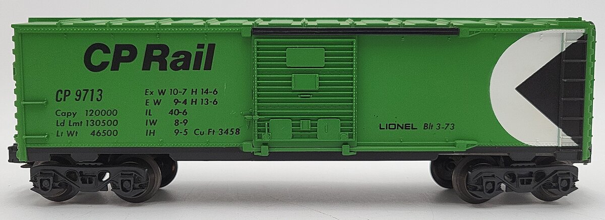 Lionel 6-9713 O Gauge Canadian Pacific Green Boxcar VG/Box