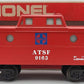 Lionel 6-9163 O Gauge AT&SF N5C Lighted Porthole Caboose EX/Box