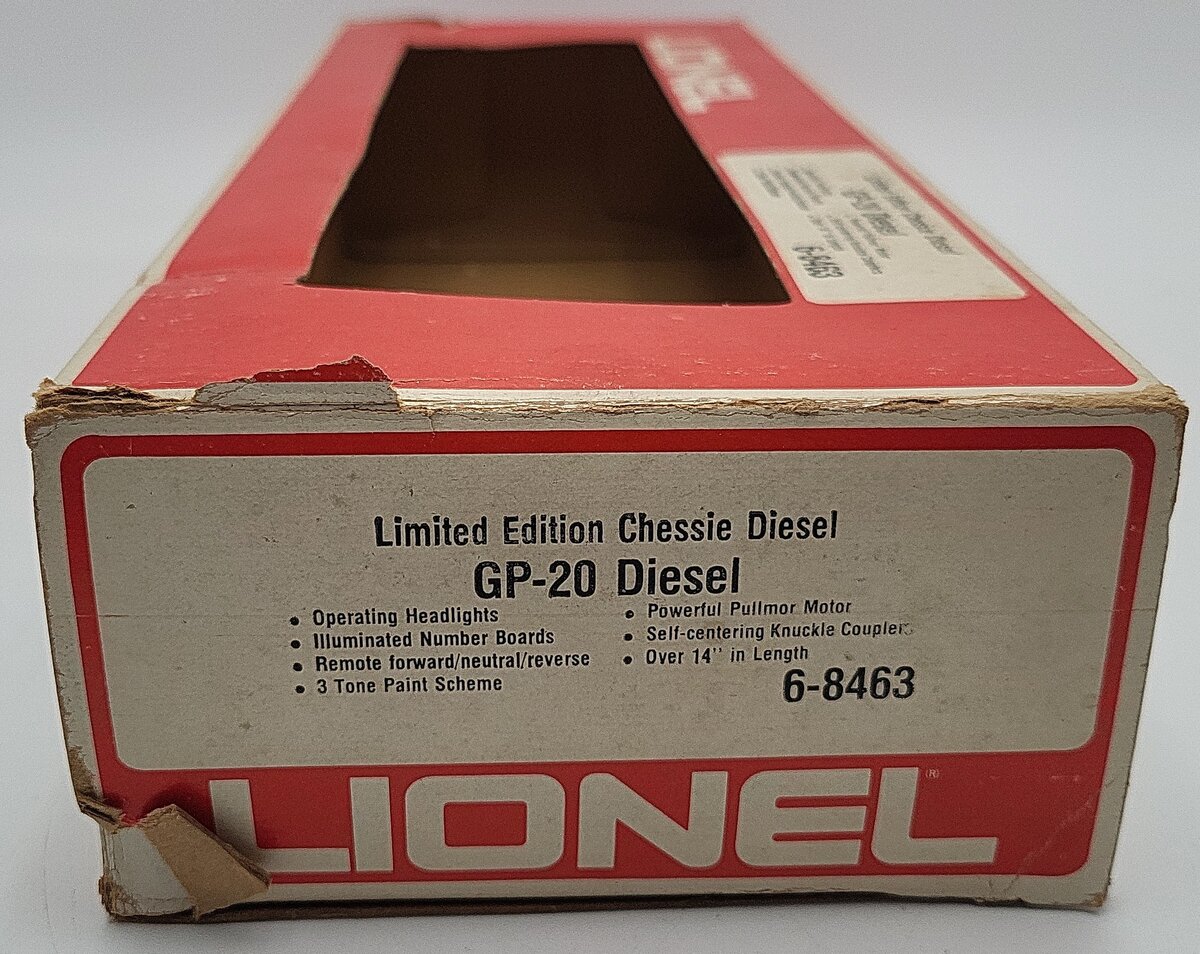 Lionel 6-8463 O Gauge Chessie System GP20 Diesel Engine VG/Box