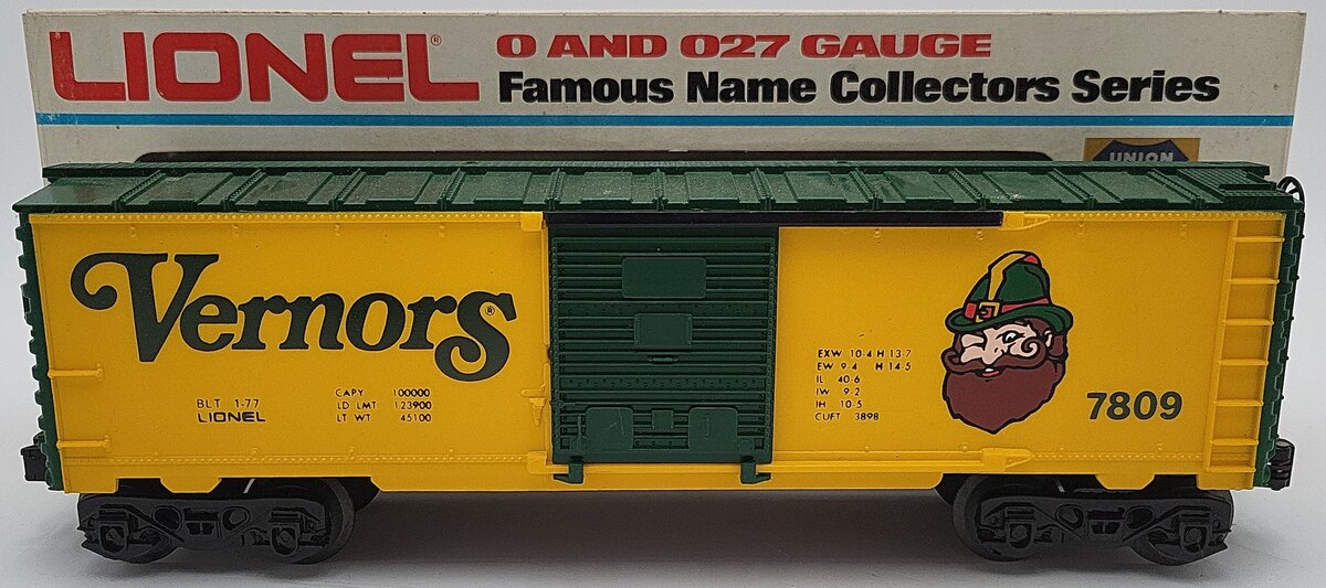 Lionel 6-7809 O Gauge Vernors Boxcar #7809 EX/Box