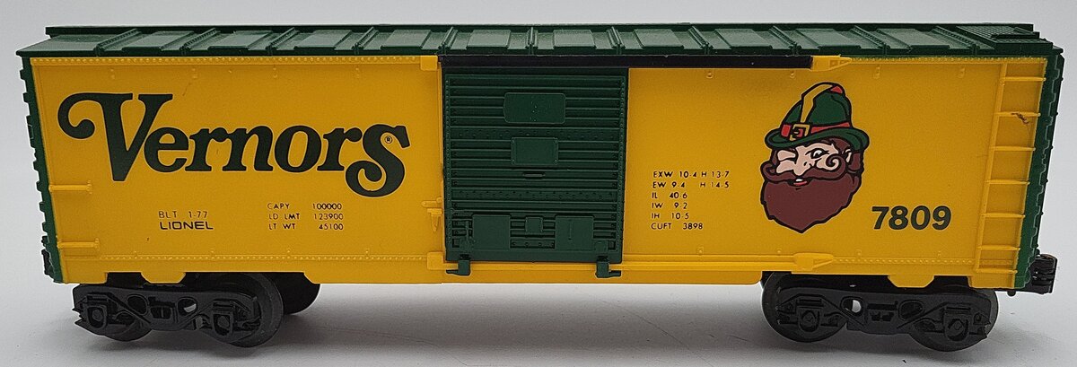 Lionel 6-7809 O Gauge Vernors Boxcar #7809 EX/Box