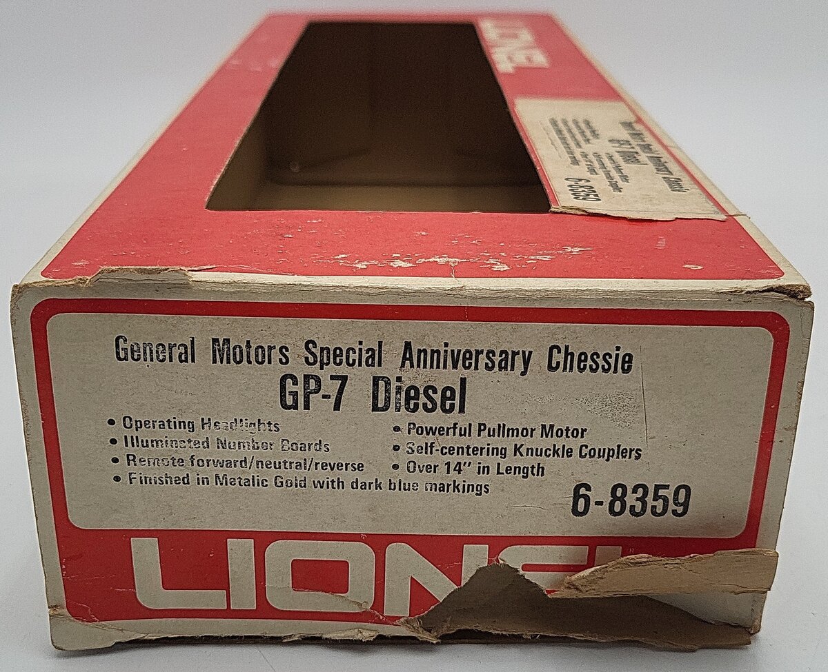 Lionel 6-8359 O Gauge Chessie System GM Gold GP7 Diesel Engine VG/Box