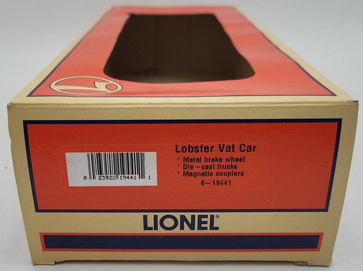 Lionel 6-19441 O Gauge H.J.H.X. Lobster Vat Car #79 EX/Box