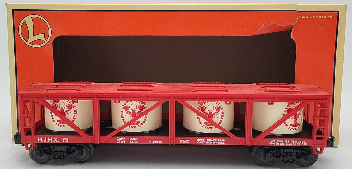 Lionel 6-19441 O Gauge H.J.H.X. Lobster Vat Car #79 EX/Box