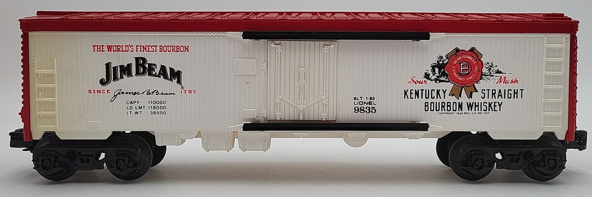 Lionel 6-9835 O Gauge Jim Beam Billboard Reefer EX/Box