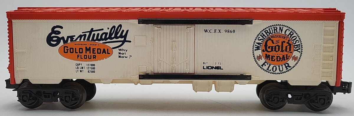 Lionel 6-9860 O Gauge Gold Medal Flour Billboard Reefer Car VG/Box
