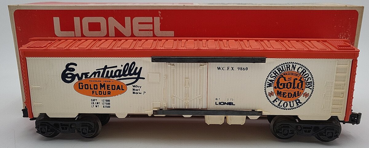 Lionel 6-9860 O Gauge Gold Medal Flour Billboard Reefer Car VG/Box