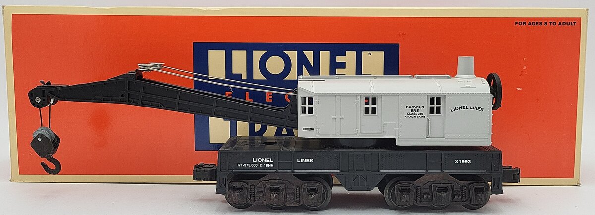 Lionel 6-52008 O Gauge Lionel Lines 6-Wheel Crane Car TCA 1993 LN/Box