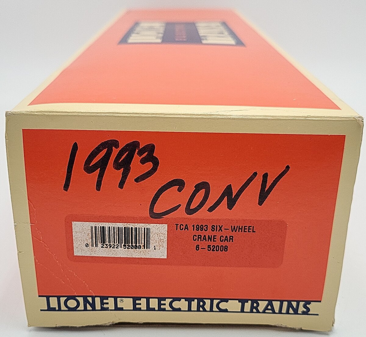Lionel 6-52008 O Gauge Lionel Lines 6-Wheel Crane Car TCA 1993 LN/Box