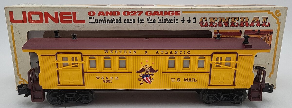 Lionel 6-9551 O Gauge W&ARR US Mail/Baggage Car #9551 EX/Box