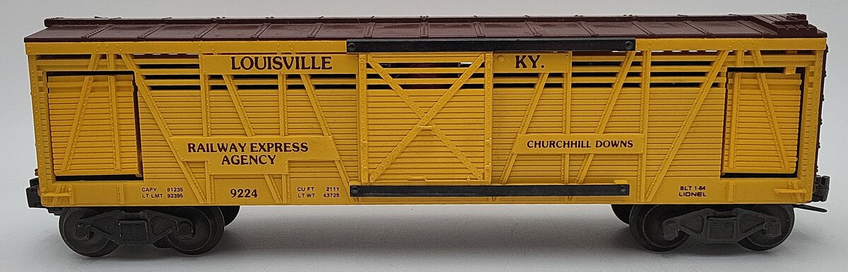 Lionel 6-9224 O Gauge Churchill Downs Operating Horse Car Set EX/Box