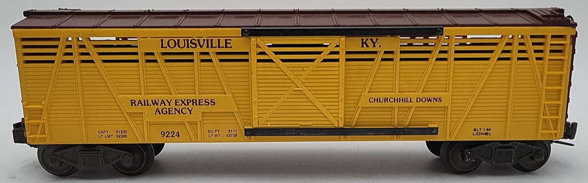 Lionel 6-9224 O Gauge Churchill Downs Operating Horse Car Set EX/Box