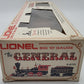 Lionel 6-8701 O Gauge W&ARR General 4-4-0 Steam Locomotive and Tender #3 EX/Box