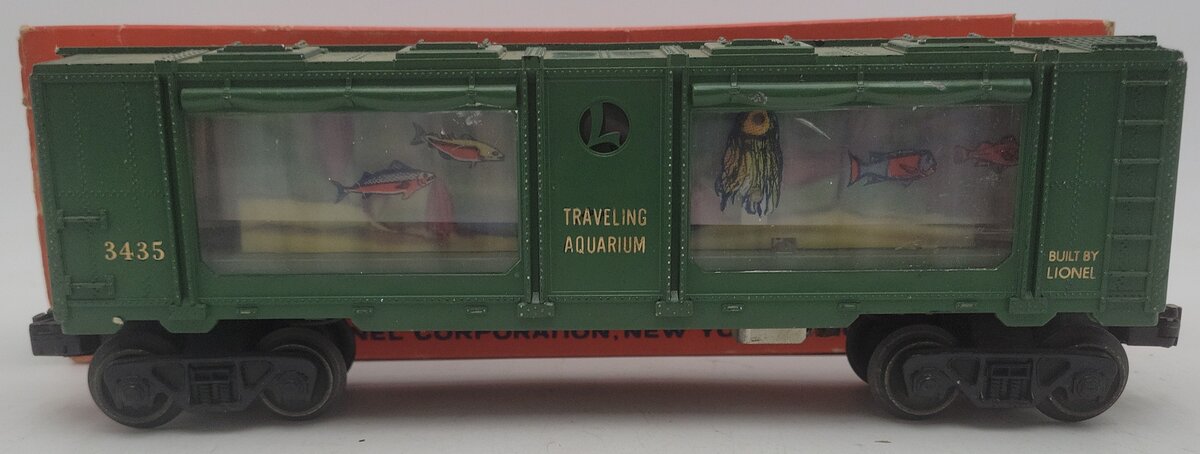 Lionel 3435 Vintage O Operating Traveling Aquarium Car VG/Box