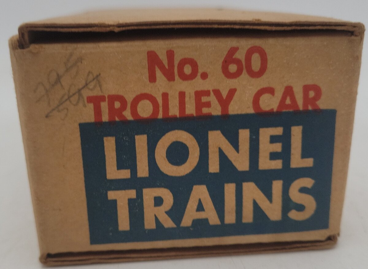 Lionel 60 Vintage O Lionelville Motorized Rapid Transit Trolley VG/Box