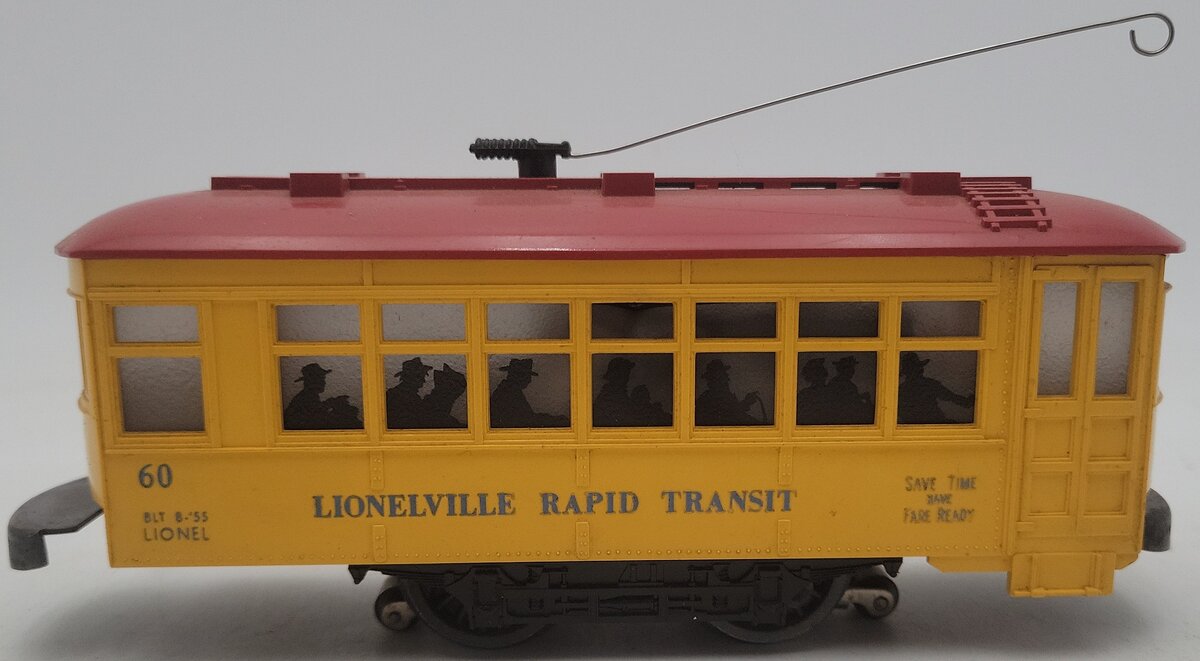 Lionel 60 Vintage O Lionelville Motorized Rapid Transit Trolley VG/Box