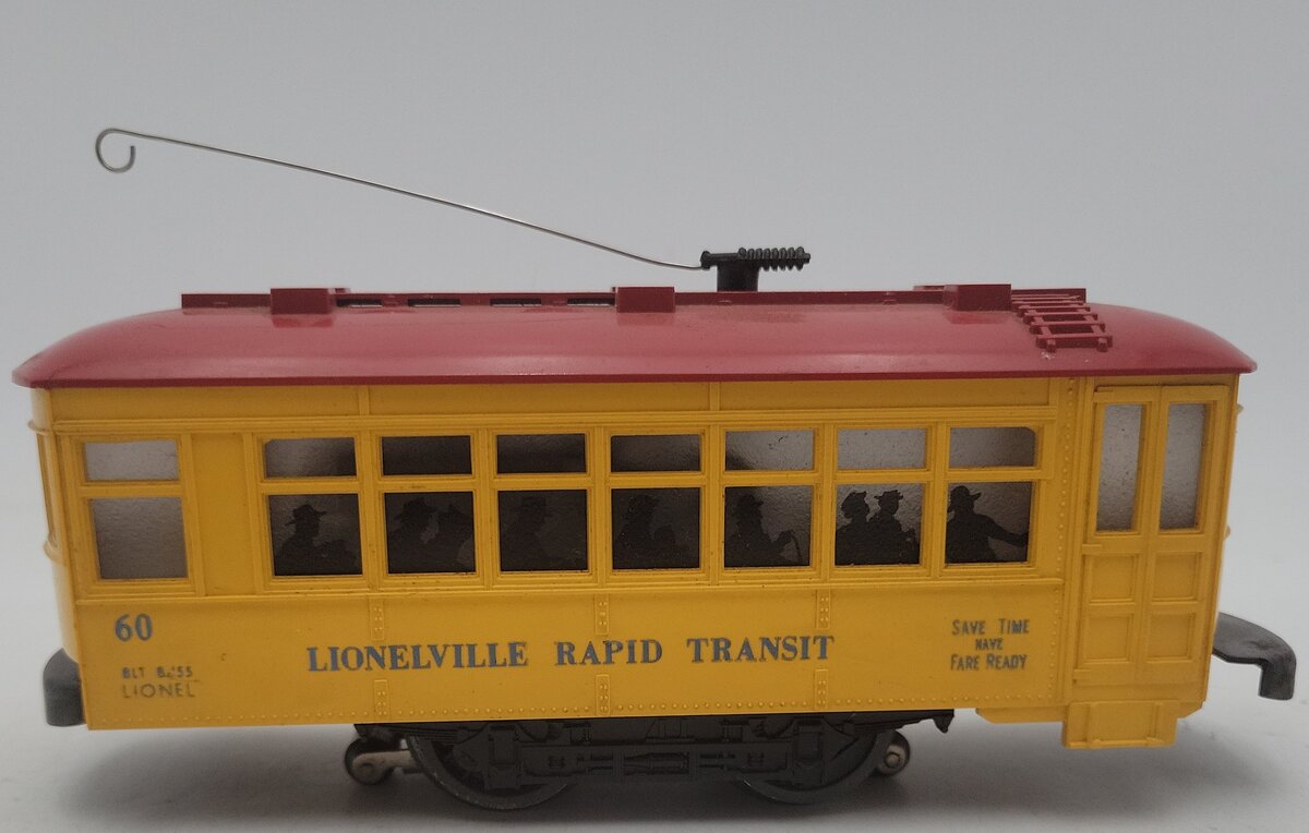 Lionel 60 Vintage O Lionelville Motorized Rapid Transit Trolley VG/Box