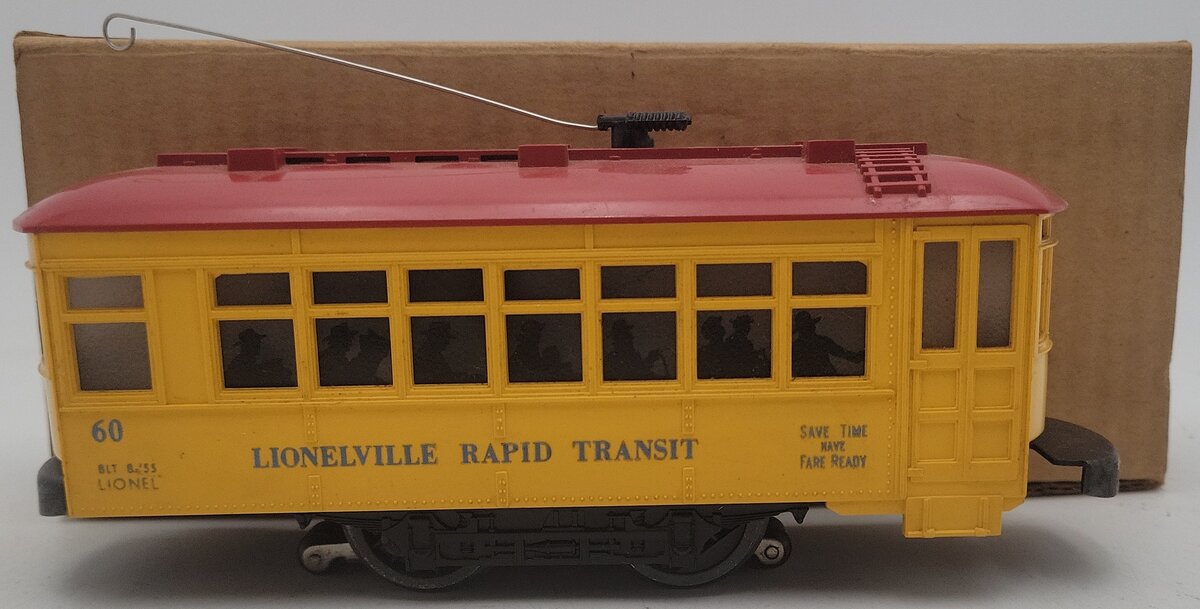 Lionel 60 Vintage O Lionelville Motorized Rapid Transit Trolley VG/Box