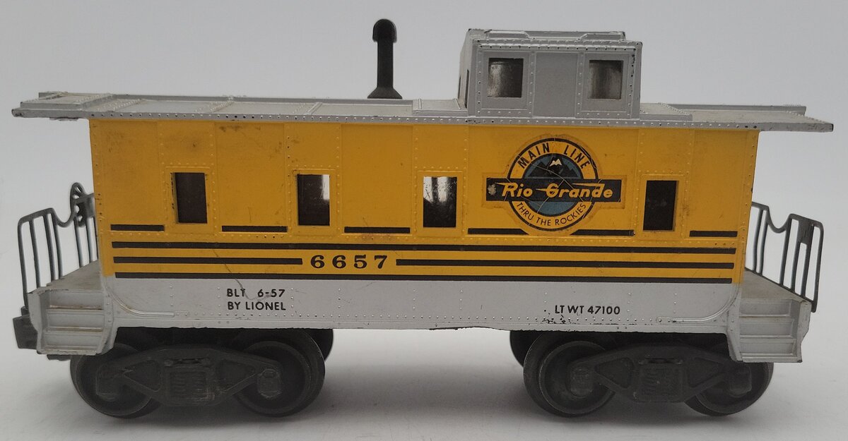 Lionel 6657 Vintage O Rio Grande Caboose VG