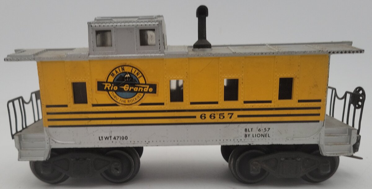 Lionel 6657 Vintage O Rio Grande Caboose VG