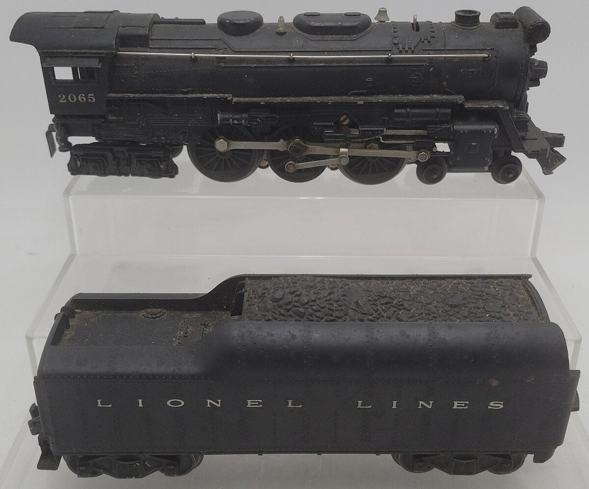 Lionel 2065 Vintage O 4-6-4 Small Hudson Steam Locomotive & 2046W Tender VG