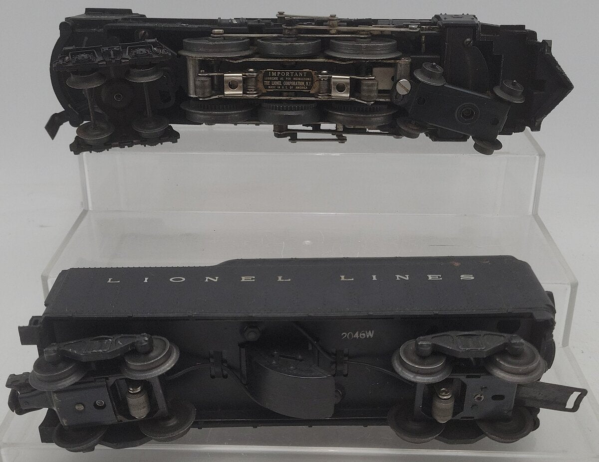 Lionel 2065 Vintage O 4-6-4 Small Hudson Steam Locomotive & 2046W Tender VG