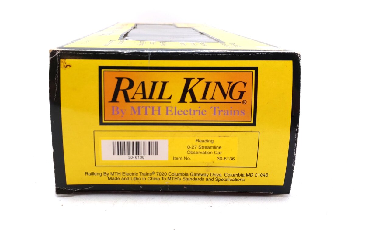 MTH 30-6136 O-27 Reading Observation Car EX/Box