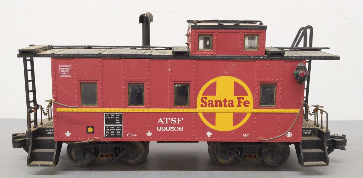 Aristo-Craft 42106 Santa Fe Long Steel Caboose #999506 (Metal Wheels) VG