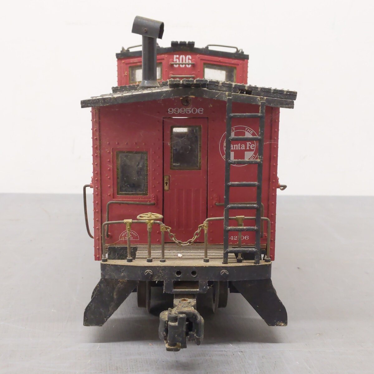 Aristo-Craft 42106 Santa Fe Long Steel Caboose #999506 (Metal Wheels) VG