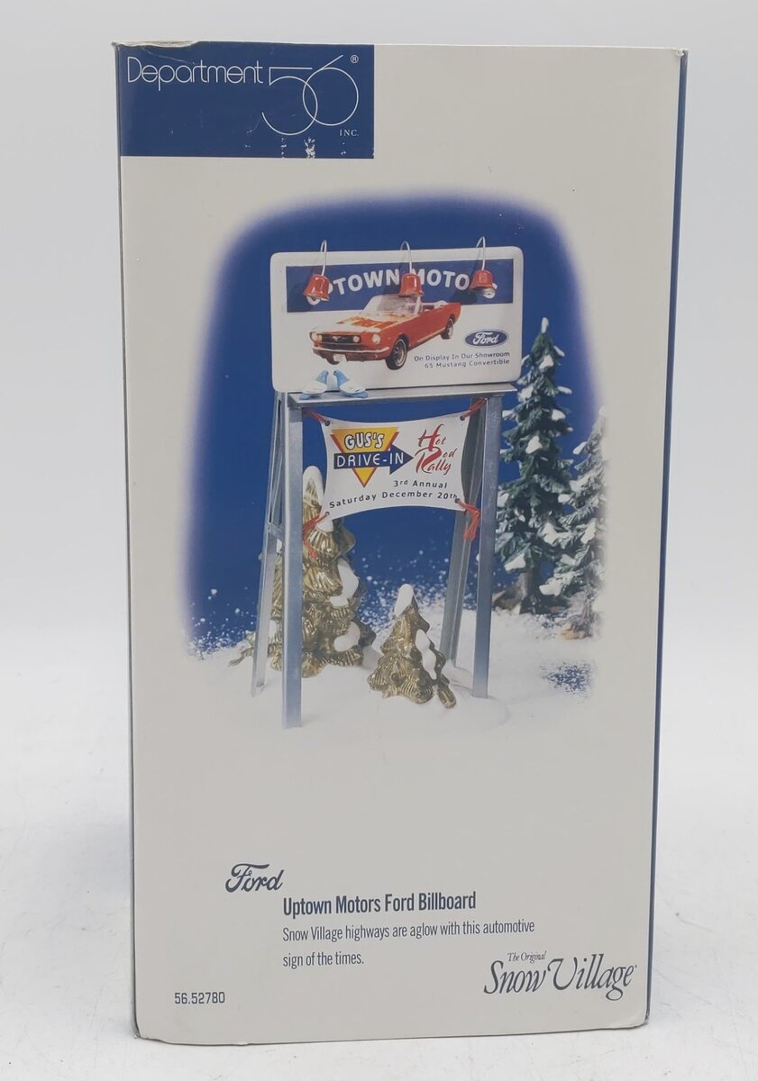 Dept 56 56-52780 Uptown Motors Ford Billboard NIB