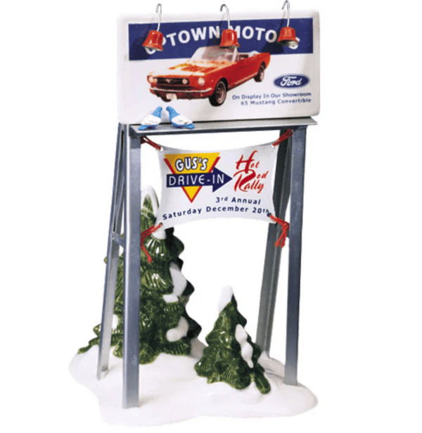 Dept 56 56-52780 Uptown Motors Ford Billboard NIB